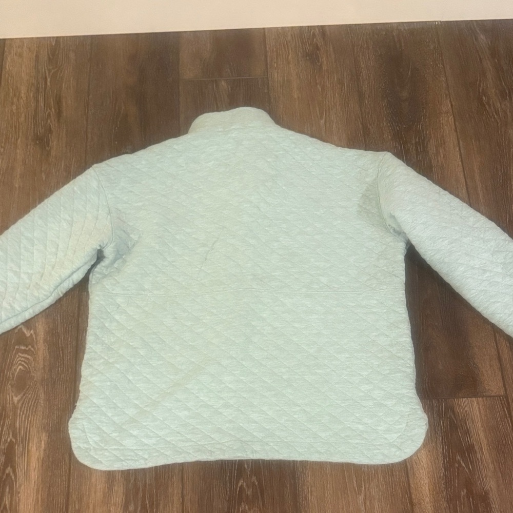 Quilted Pullover Sweatshirt in Light Green Eddie Bauer XL - Picture 4 of 4
